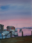 Rosen Nancy Image2 Menemsha-sunset 12x16 watercolor